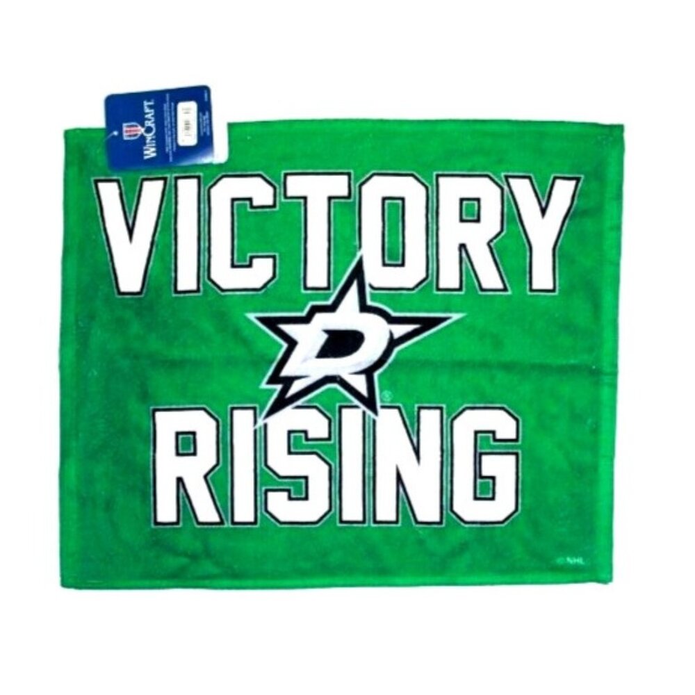 Dallas Stars Fan Rally Towel Victory Rising NHL Hockey 15"X18" Team Color New